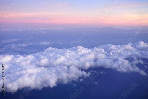 beautiful sky, view from the window of an airplane