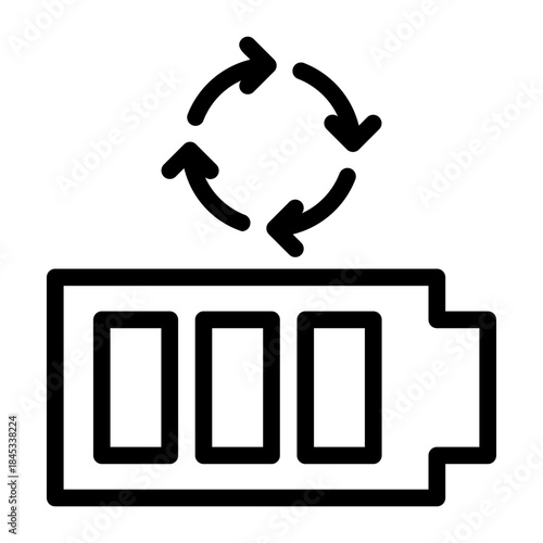 Battery Recycling Symbol Icon