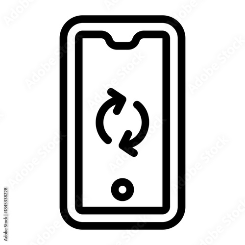 Smartphone Recycling Symbol Icon