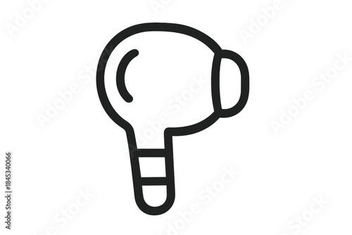 Simple outline icon representing a thumbs down gesture or dislike symbol