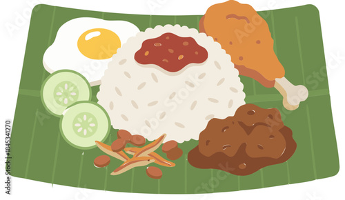 Fatty Rice Nasi Lemak rendang