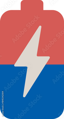 Modern Battery Icon Symbolizing Power Charging And Energy With Bolt Icon
