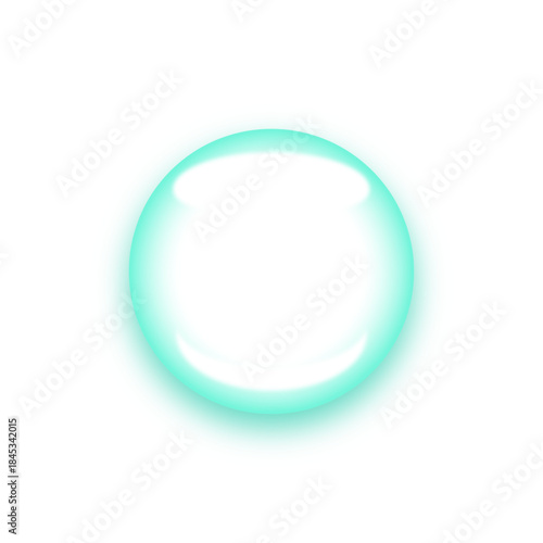クリアな球体　半透明のクリアボタン　緑
Clear sphere, translucent clear button, green