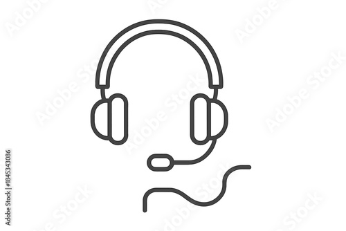 Wired headset with microphone for customer support, call center, and communication services