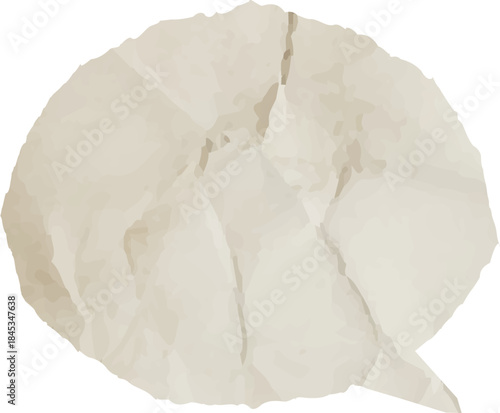 Speech Bubble Crumpled Paper