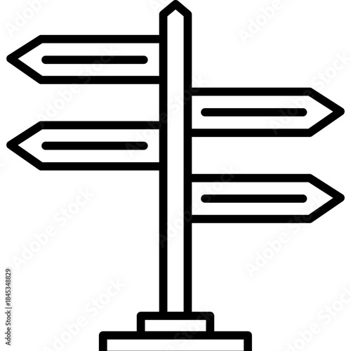 Direction Navigation Sign Icon