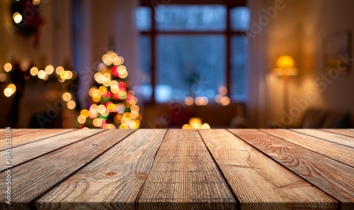 Beautiful Christmas new year interior background