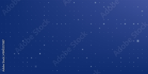 Abstract geometric background with squares. Blue pixel background with empty space. Vector illustration