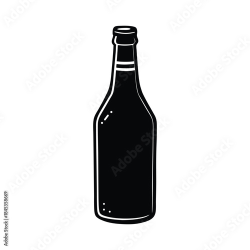 Beer Bottle Vector Illustration