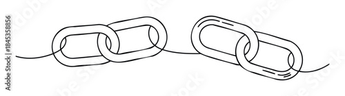 Simple black chain links forming a connected structure suggesting strength, unity, and collaboration for business or conceptual themes.