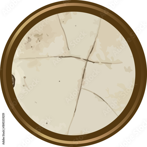 Tortilla On Wooden Plate Top View
