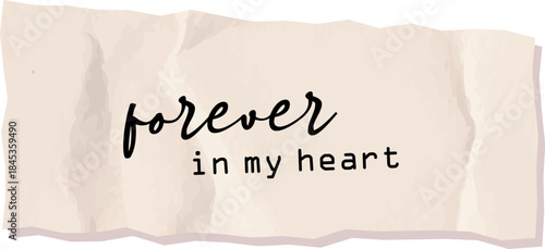 Forever Quote On Wrinkled Paper Banner