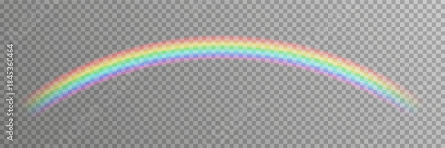 Wide thin rainbow arch. Vector