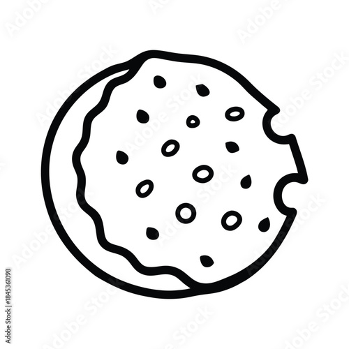 Cookie Bite Vector Illustration