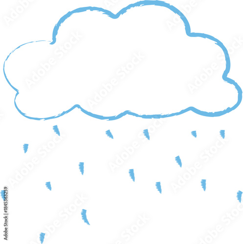 Cloud Raining Doodle Sketch