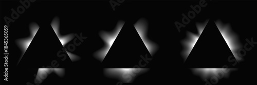 Set of triangle illuminate light frames