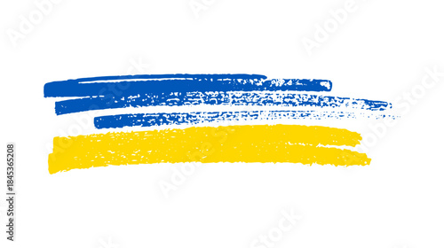 Ukrainian national flag in grunge style