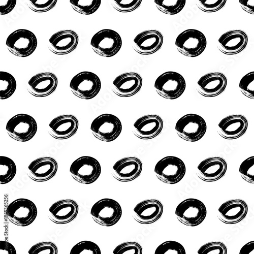 Seamless pattern with sketch circles shape