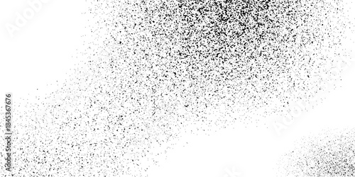 Abstract vector noise. Small particles of debris and dust. Distressed uneven background. Grunge texture overlay with fine grains isolated on white background. Vector illustration.
