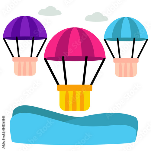 Premium download illustration of hot air balloons 