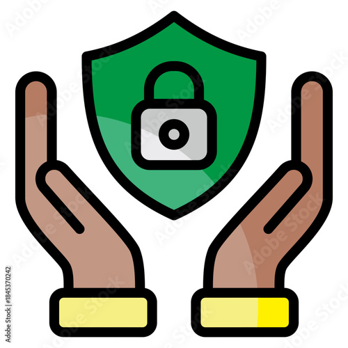 Insurance Shield  Icon Element For Design