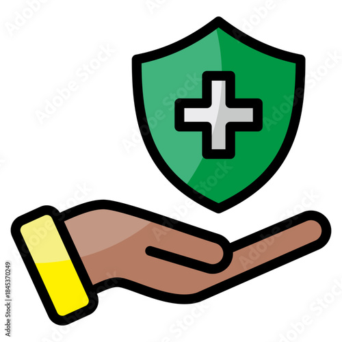Health Coverage  Icon Element For Design