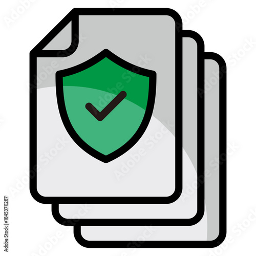 Policy Document  Icon Element For Design