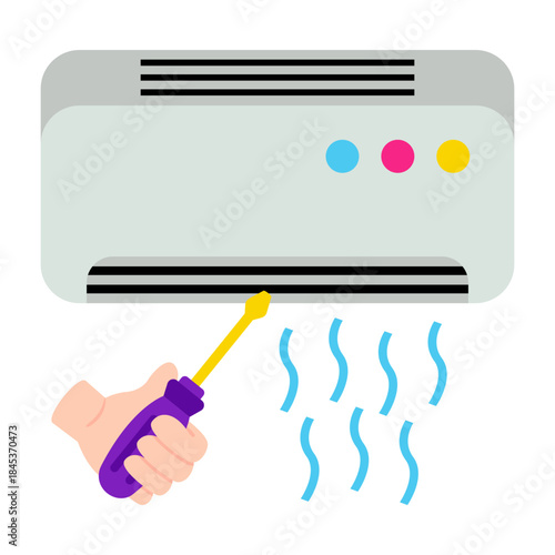 A unique design icon of ac repair 