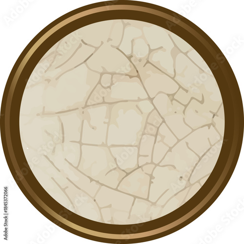 Ceramic Plate Top View Cartoon