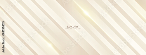 Luxury Cream and Beige Abstract Background with golden lines. Elegant wave shape for premium design, branding layout, and wedding event.