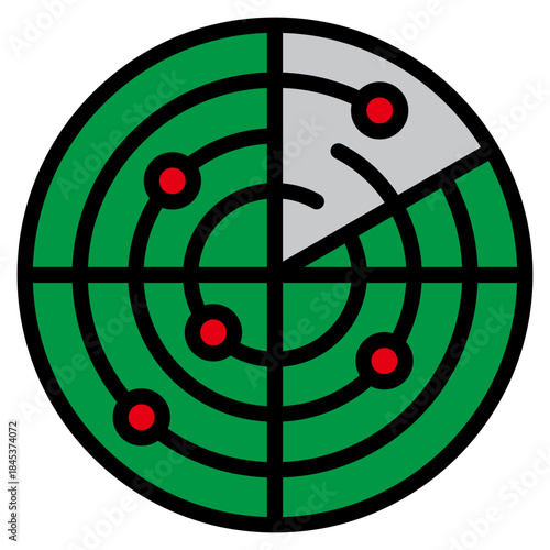 Radar Icon Element For Design