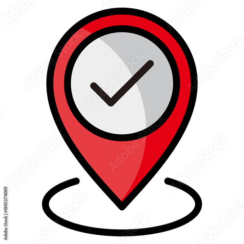 Checkpoint Icon Element For Design