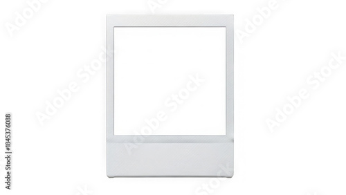 Empty polaroid frame isolated on transparent background