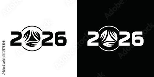 Simple vector 2026 number logo