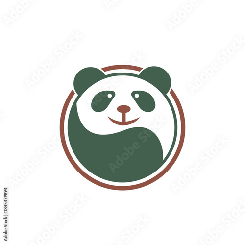 Friendly Panda Yin Yang Logo