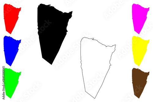 Cadiz city (Negros Island Region, Republic of the Philippines, ROP) map vector illustration, scribble sketch Cadiz map