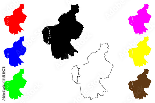 Candaba city (Central Luzon Region, Republic of the Philippines, ROP) map vector illustration, scribble sketch Candaba map
