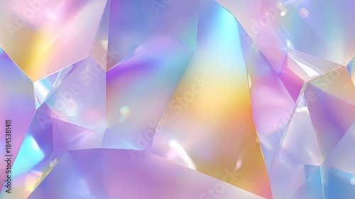 Wallpaper Mural Colorful abstract crystal background with shimmering hues and light refractions, ideal for design projects and artistic inspiration in digital media Torontodigital.ca