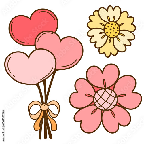 heart with flowers
