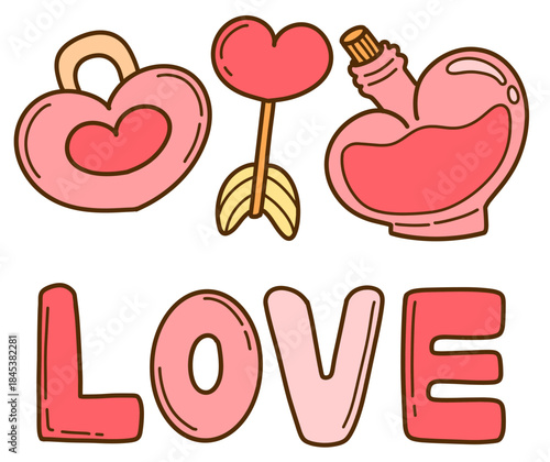 set of hearts