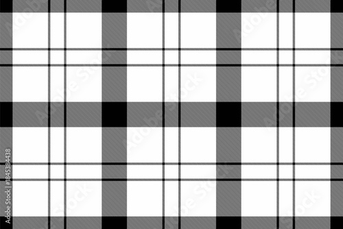Classic black and white tartan pattern. Versatile for backgrounds, textiles, and design elements. A timeless style with a modern, minimalist appeal.