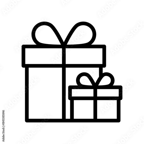 Two Gift Boxes With Ribbons And Bows. Festive Present Idea For Celebration And Gift Giving