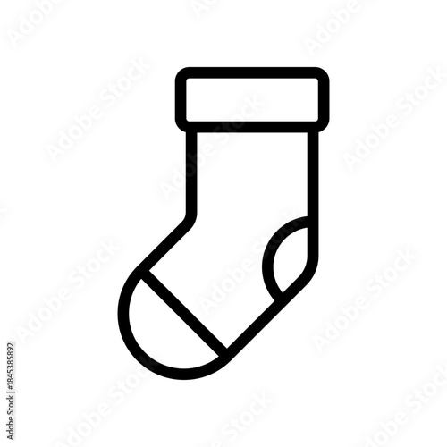 Minimal Sock Icon Illustration for Fashion, Clothing Design, Footwear Graphics and Digital Branding