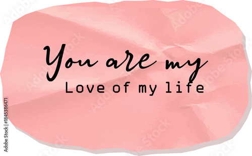 Love Quote Heart Paper Badge
