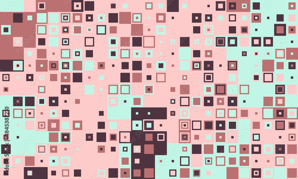 Fototapeta premium Abstract pastel square pattern. Ideal for website backgrounds, digital art projects, and modern design concepts.