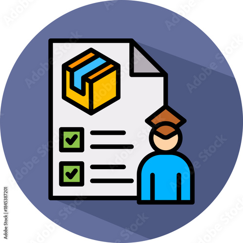 Customs Broker isometric icon