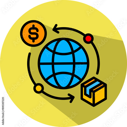 Free Trade Zones isometric icon