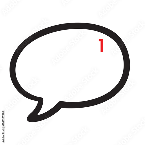 Empty Speech Bubble Communication Icon for Dialogue Box Chat Message Conversation Symbol Discussion Forum Comment Section Social Media Interaction Text Messaging Interface