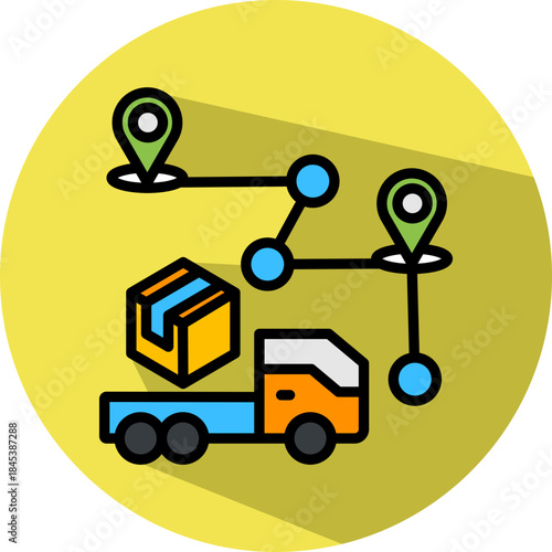 Last Mile Delivery isometric icon