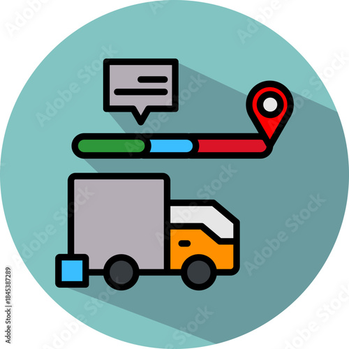 Shipment Tracking isometric icon